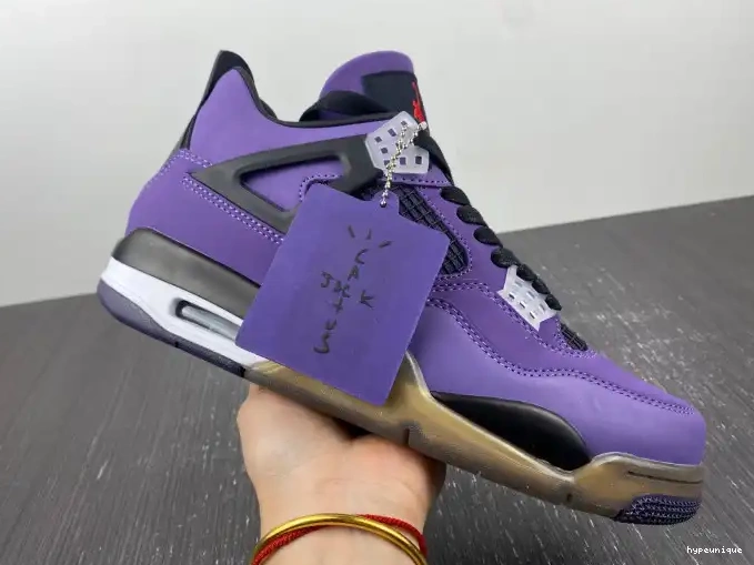 HYPE and Travis Scott LN4 4 Family) (Friends 766296 Retro Jordan Purple 0608